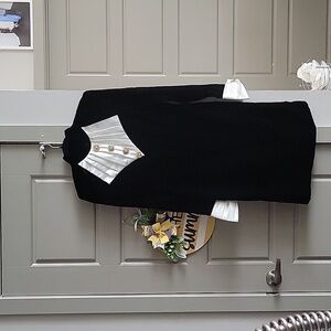 Lillie Rubin Black and White Midi Dress